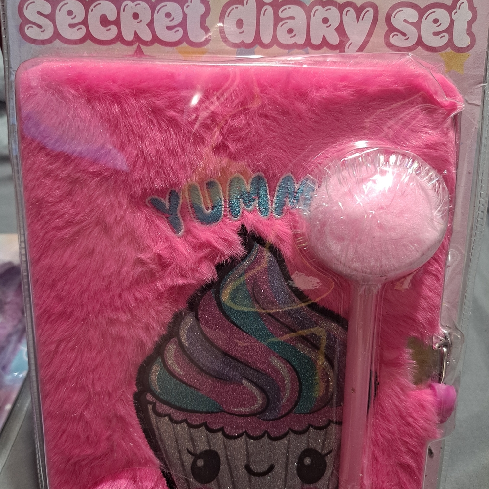Pink Secret Diary Set with Cupcake Design